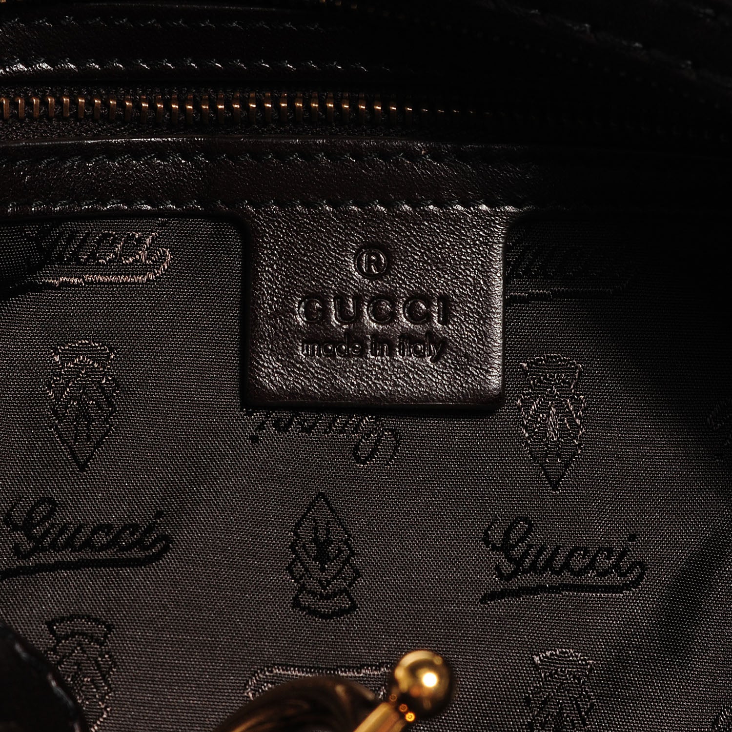 Gucci Leather Medium Jockey Hobo Dark Brown 6 of 7