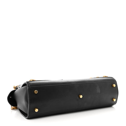 Versace Calfskin Medallion Tribute Bowling Bag Black 4 of 15