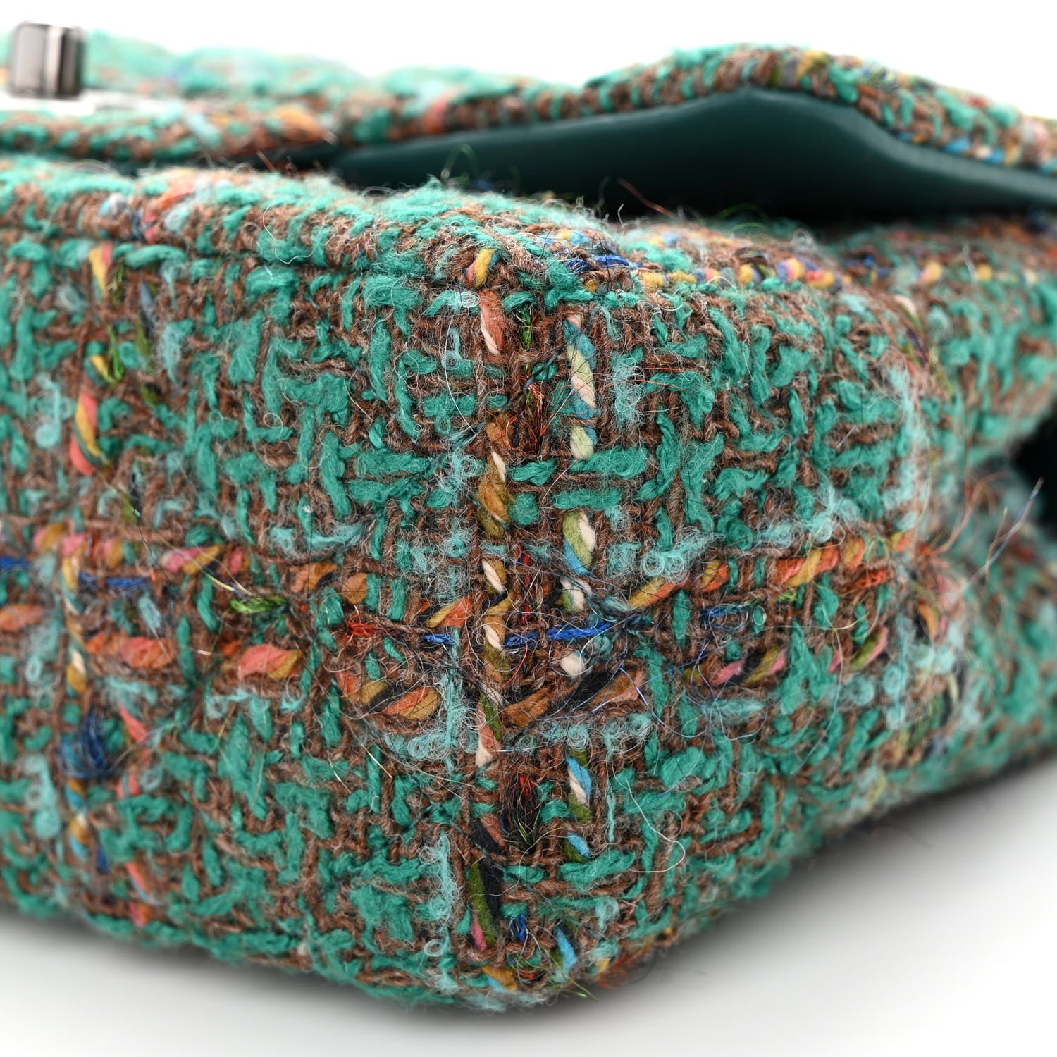 Chanel Tweed Quilted Mini Rectangular Flap Green 10 of 10