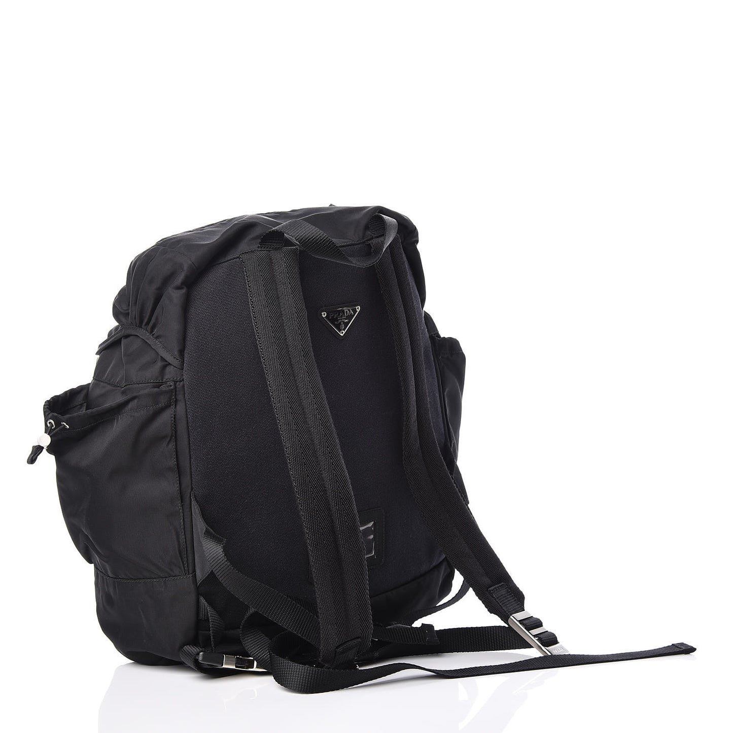Tessuto Nylon Double Buckle Backpack Black