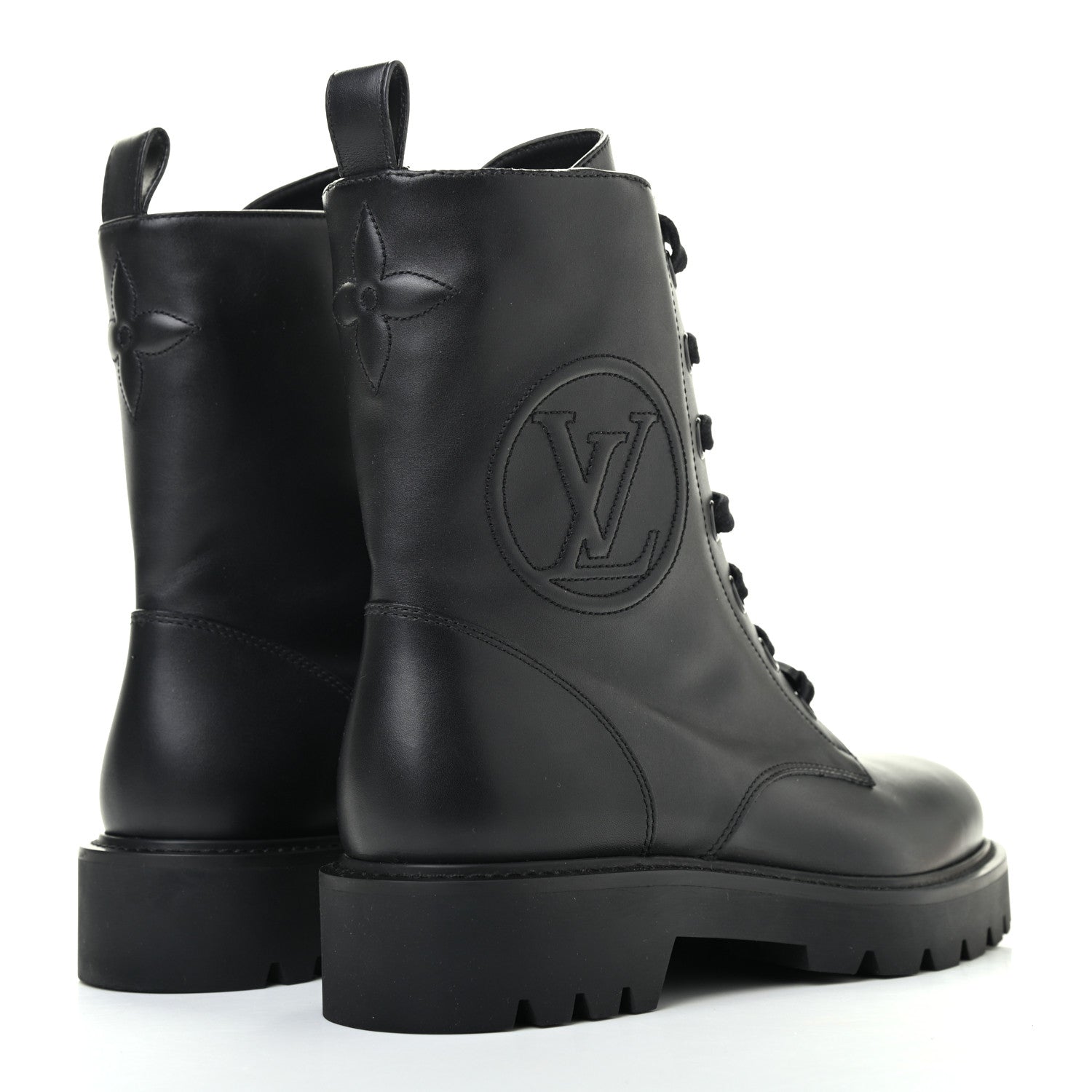Louis Vuitton Calfskin Territory Ranger Boots 39 Black 4 of 8