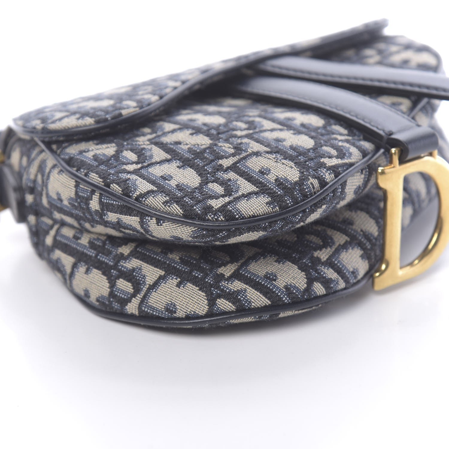 Christian Dior Oblique Mini Saddle Bag Blue 8 of 11