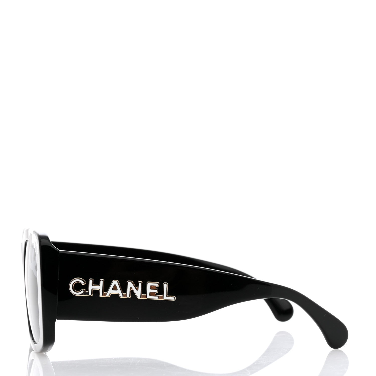 Chanel Acetate CC Logo Square Sunglasses 71472 Black 3 of 8