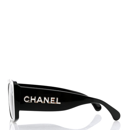Chanel Acetate CC Logo Square Sunglasses 71472 Black 3 of 8