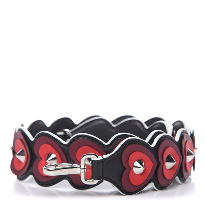 Fendi Vitello Dolce Heart Spike Studded Strap You Black Multicolor 1 of 4