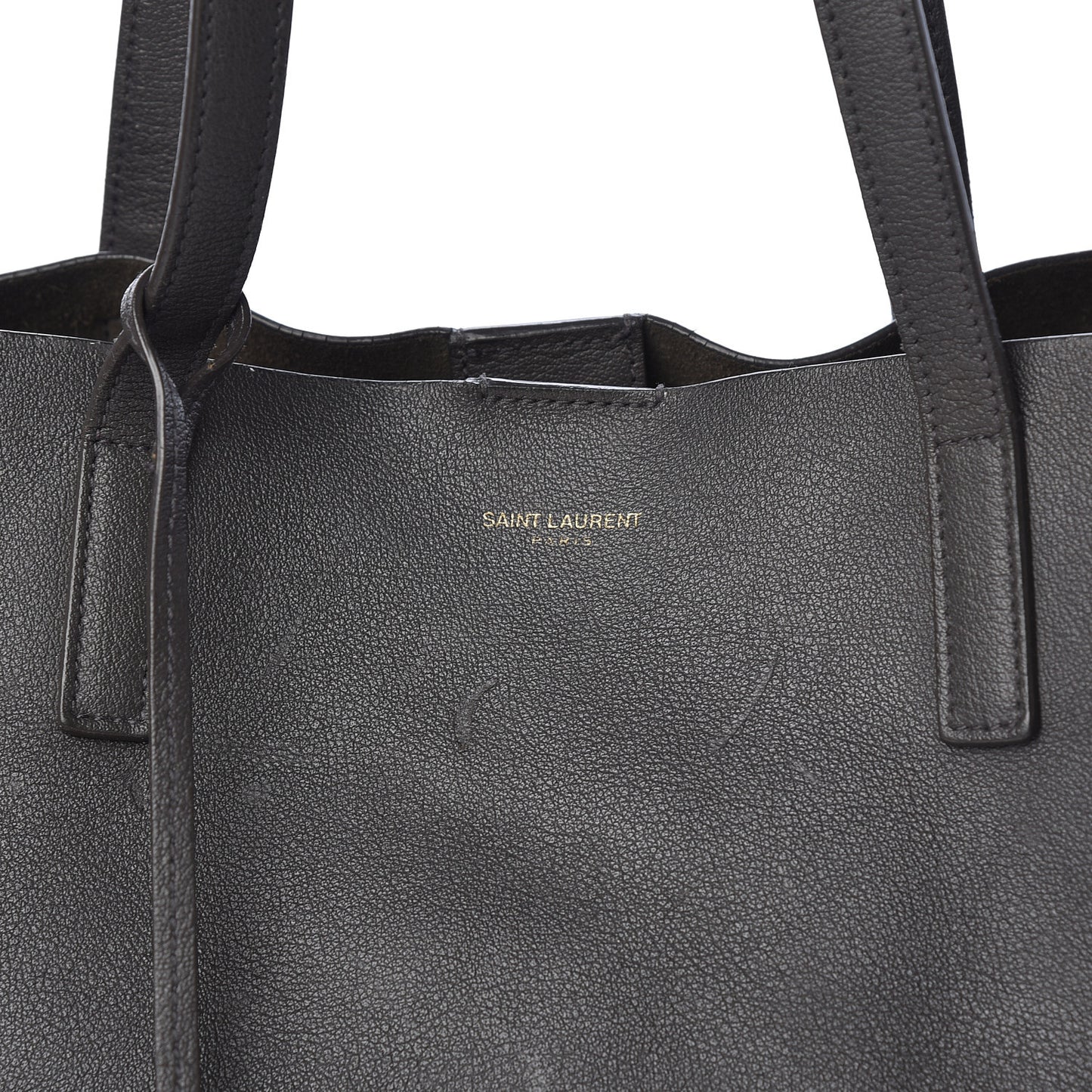 Calfskin Large Shopping Tote Dark Grey