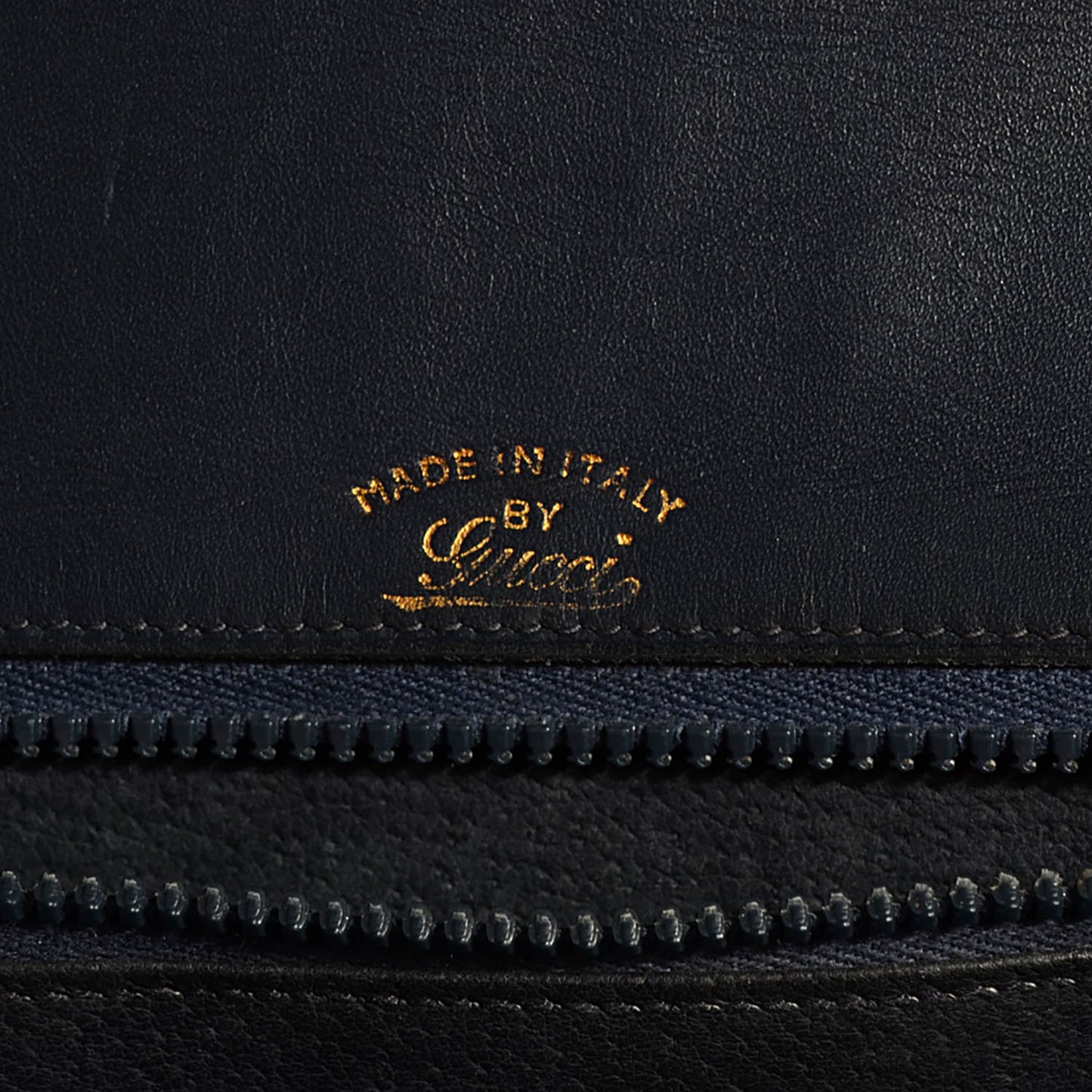 Monogram Bamboo Medium Top Handle Bag Navy
