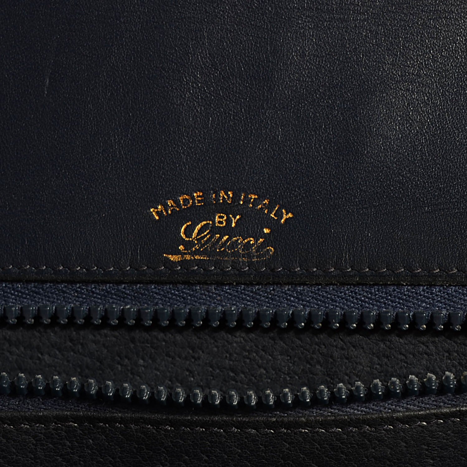Gucci Monogram Bamboo Medium Top Handle Bag Navy 6 of 6