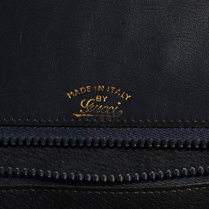 Gucci Monogram Bamboo Medium Top Handle Bag Navy 6 of 6