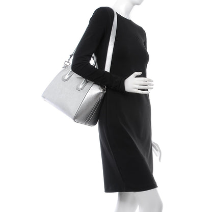Givenchy Metallic Sugar Goatskin Small Antigona Silver 3 of 8