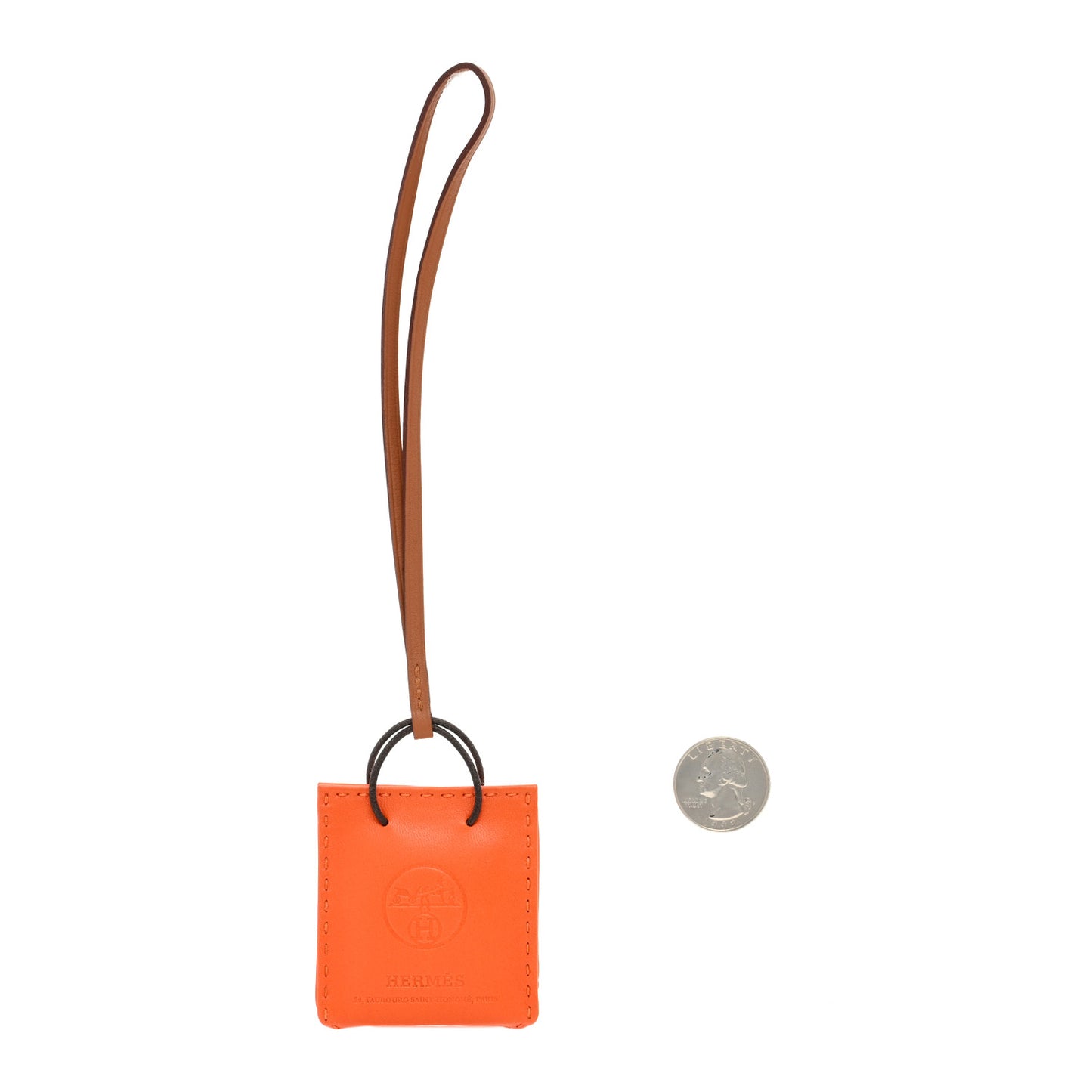 Milo Lambskin Swift Shopping Bag Charm Feu Gold