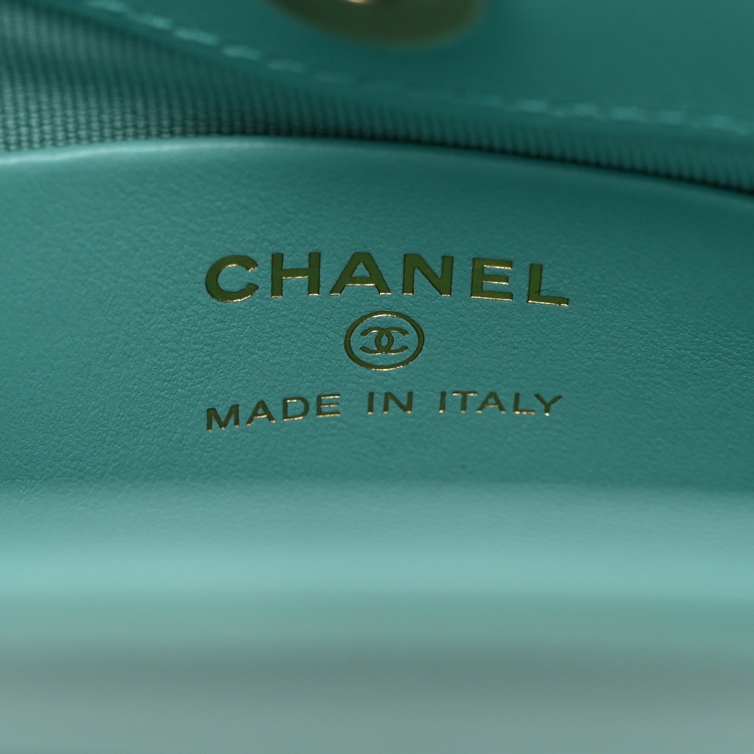 Chanel Shiny Crumpled Calfskin Quilted Nano 31 Shopping Bag Turquoise 6 of 11