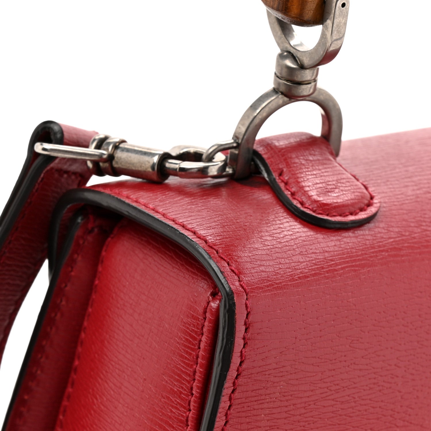 Gucci Shangai Calfskin Small Classic Bamboo Top Handle Bag