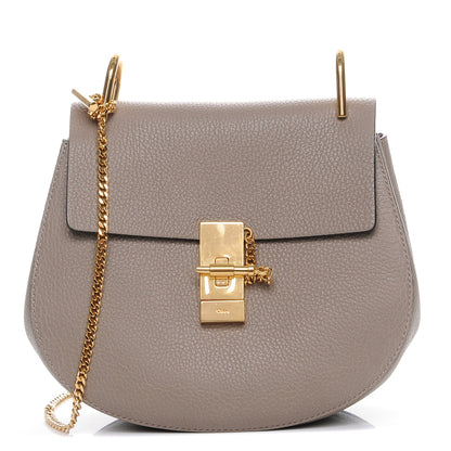 Chloe Grained Lambskin Drew Shoulder Bag Motty Grey 1 of 7