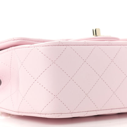Chanel Lambskin Quilted Mini Top Handle Rectangular Flap Light Pink 9 of 10
