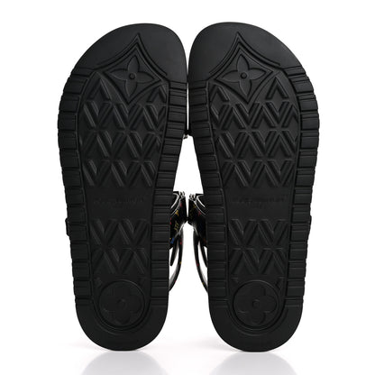 Louis Vuitton LV X TM Monogram Multicolor Sunset Flat Sandals 40 Black 6 of 11