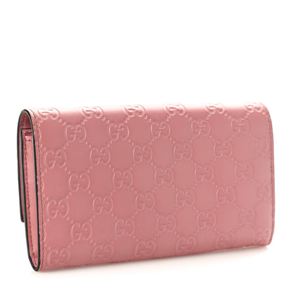 Gucci Guccissima Continental Flap Wallet Pink 3 of 10