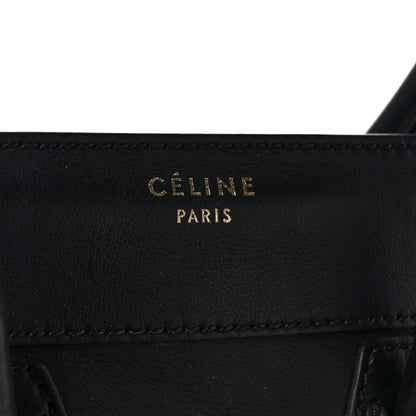 Celine Smooth Calfskin Micro Luggage Black 5 of 8