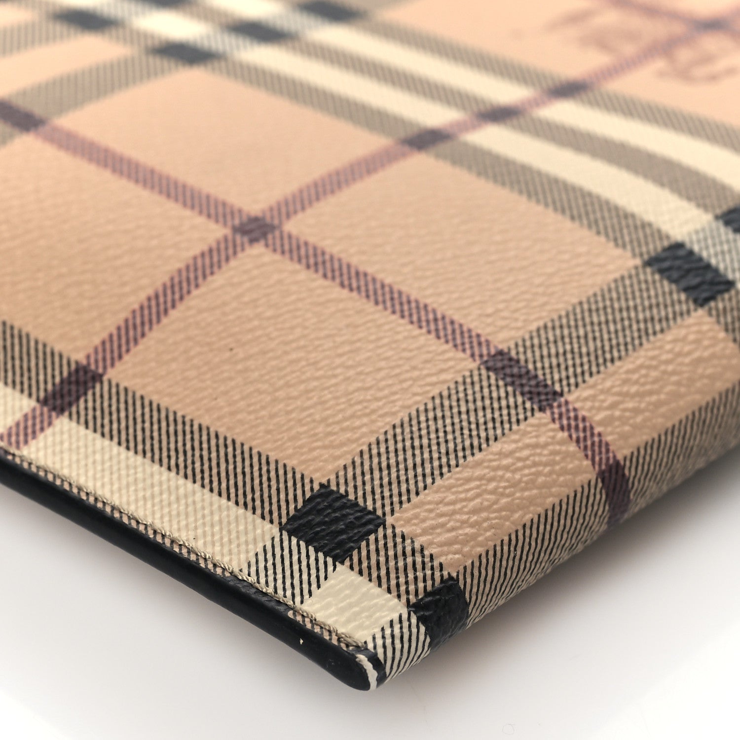 Burberry Haymarket Check Peyton Crossbody Clutch Bag Toffee 9 of 10