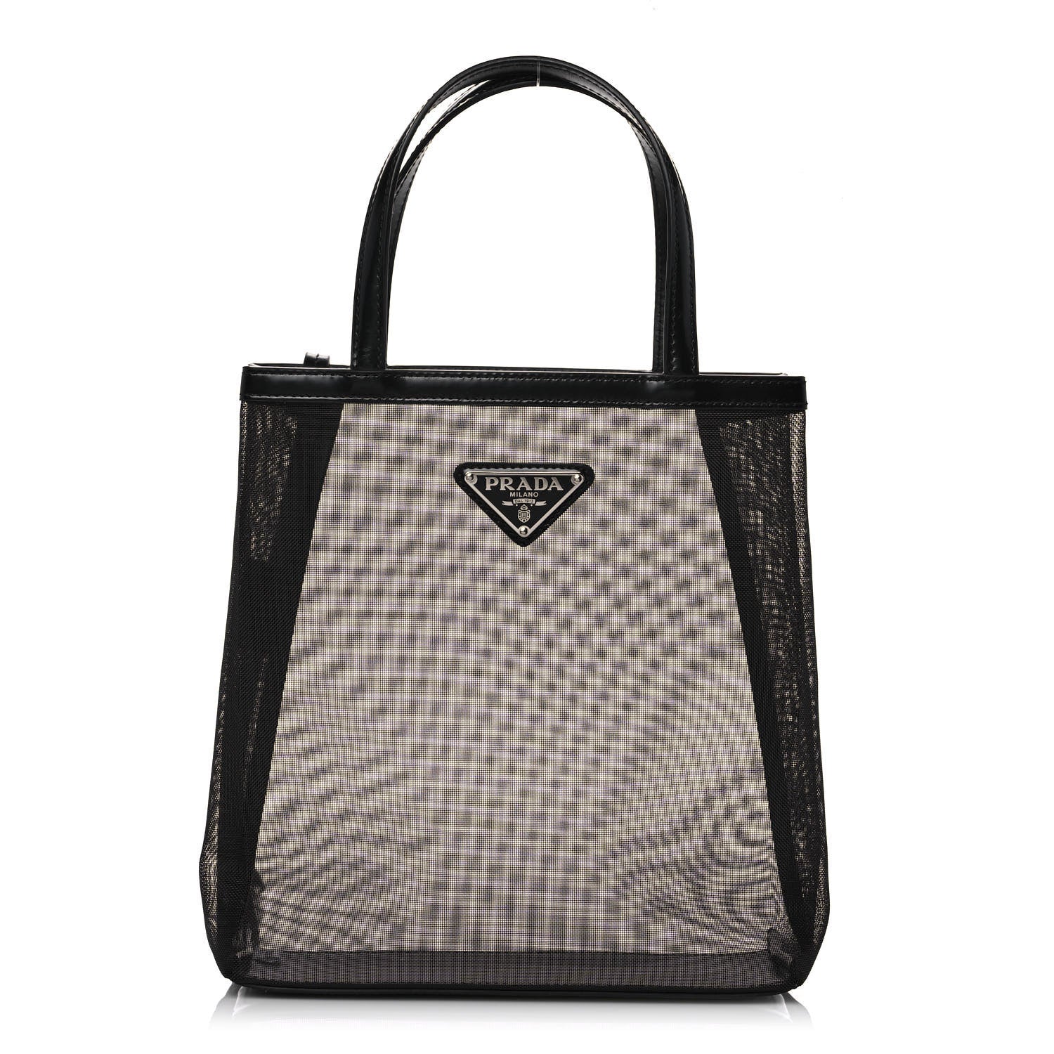 Prada Mesh Small Tote Bag Black 3 of 14