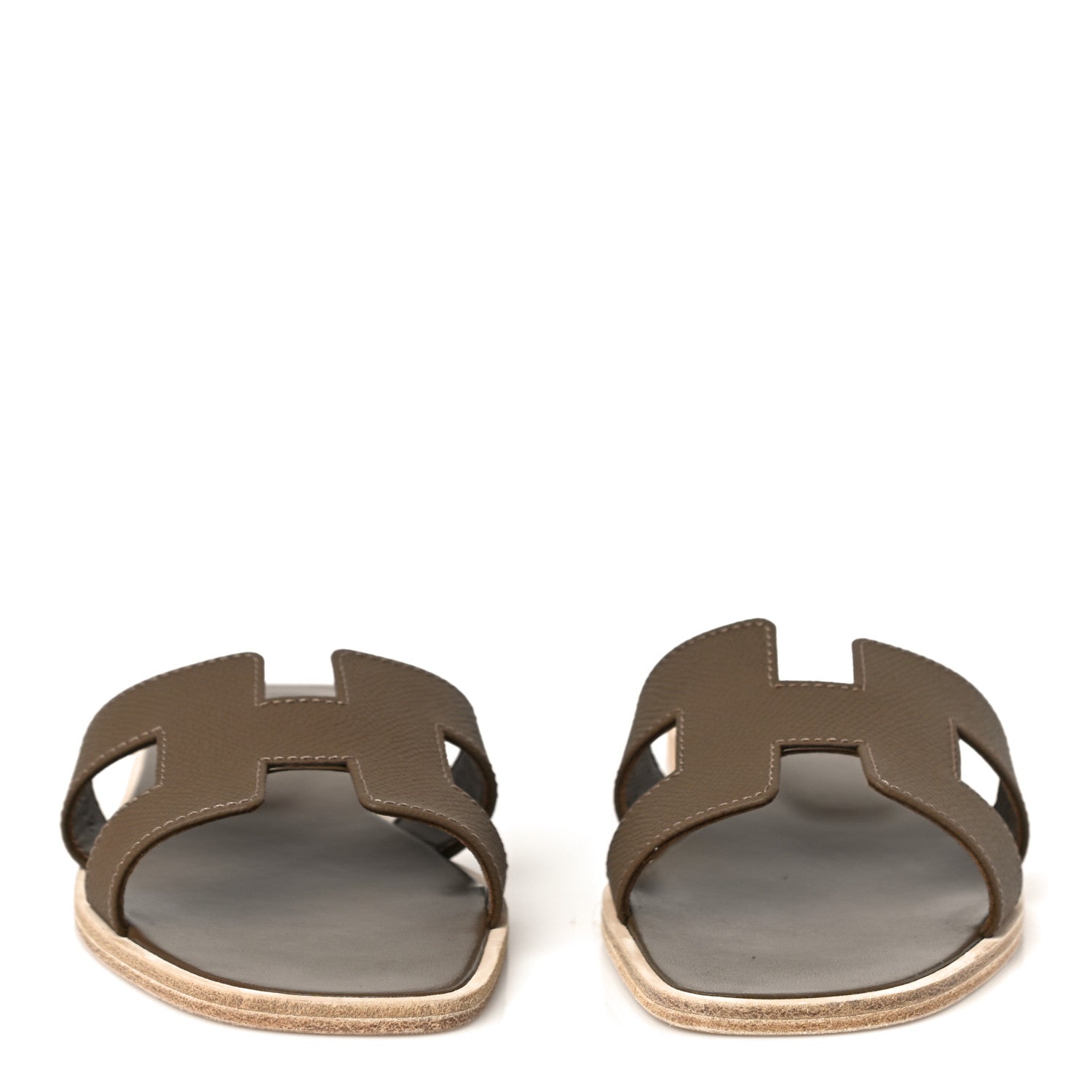 Hermes Epsom Oran Sandals 36 Etoupe 2 of 11