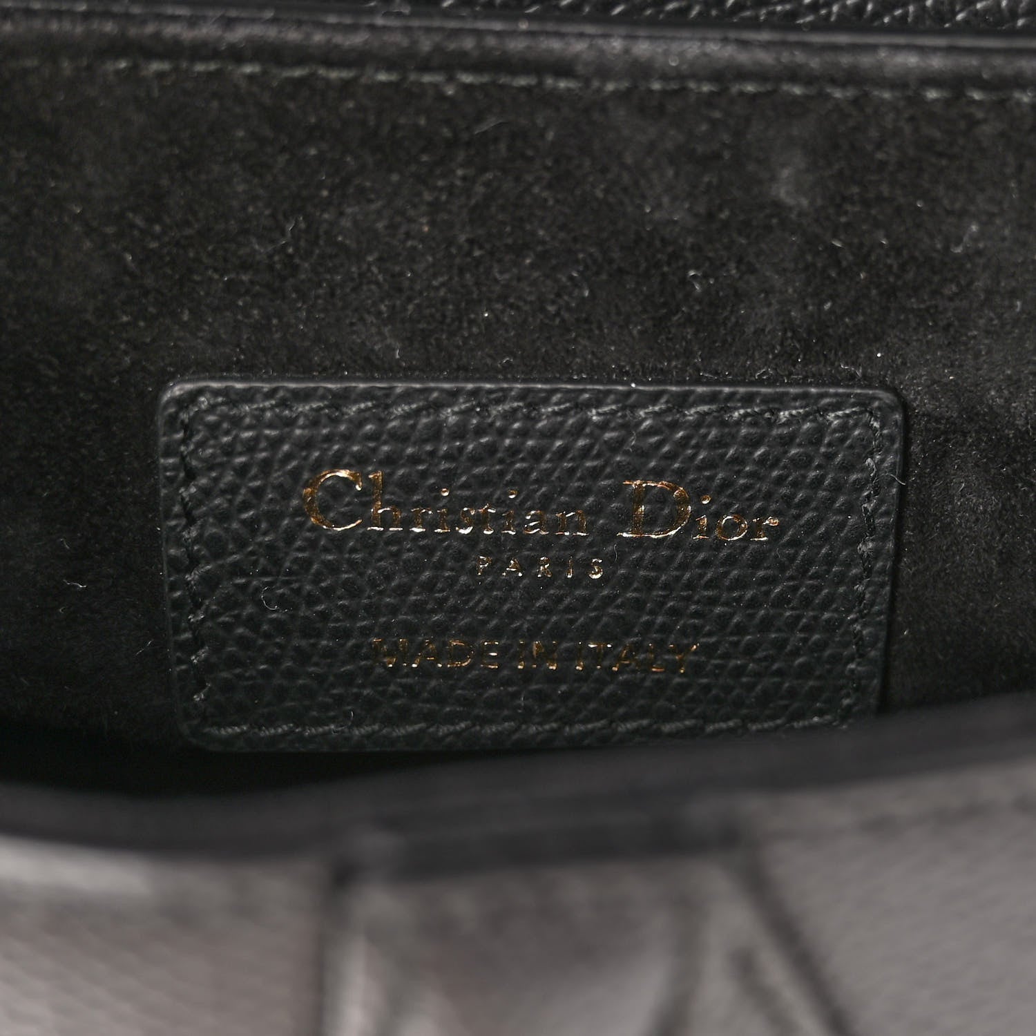 Christian Dior Grained Calfskin Mini Saddle Bag Black 6 of 10