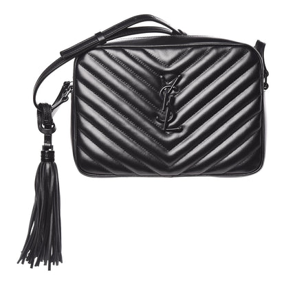 Saint Laurent Calfskin Matelasse Monogram Lou Camera Bag Black 1 of 9