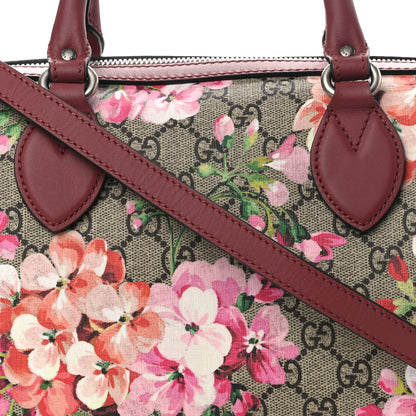 Gucci GG Supreme Monogram Blooms Small Boston Beige Multicolor Dry Rose 8 of 10