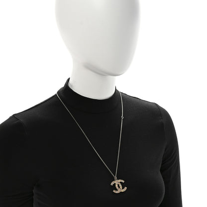 Chanel Crystal CC Necklace Light Gold Multicolor 2 of 7