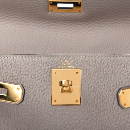 Hermes Togo Kelly Retourne 28 Gris Tourterelle 8 of 14