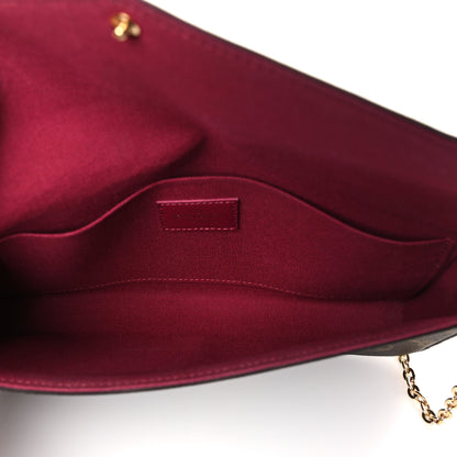 Louis Vuitton Monogram Pochette Felicie Chain Wallet Fuchsia 6 of 10