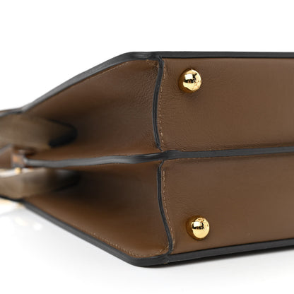 Fendi Vitello Seta Shiny Nappa Plexiglass Small Peekaboo I SEE U Satchel Foresta Sasso 8 of 9