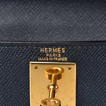 Hermes Courchevel Retourne Kelly 28 Bleu Marine 18 of 48