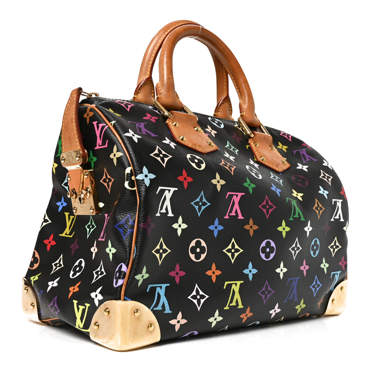 Louis Vuitton Monogram Multicolor Speedy 30 Black 3 of 9