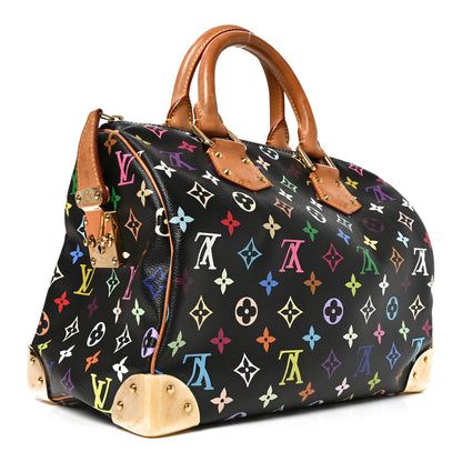 Louis Vuitton Monogram Multicolor Speedy 30 Black 3 of 9