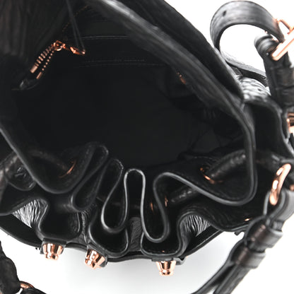 Alexander Wang Pebbled Lambskin Diego Bucket Black Rose Gold Hardware 5 of 9