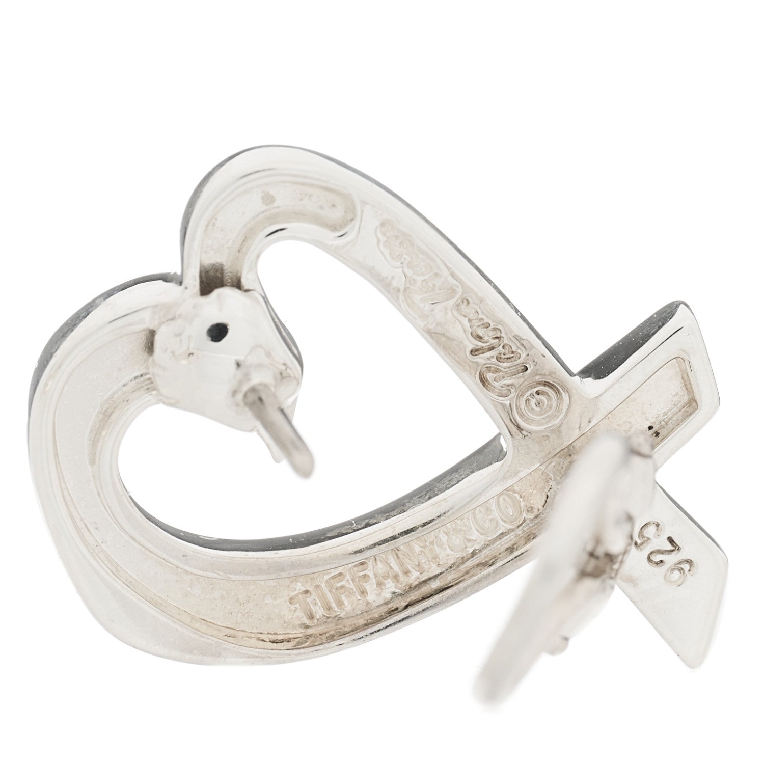 Tiffany Sterling Silver Paloma Picasso Loving Heart Earrings 4 of 4