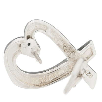 Tiffany Sterling Silver Paloma Picasso Loving Heart Earrings 4 of 4