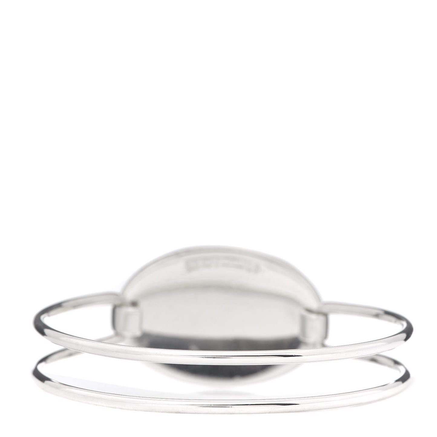 Sterling Silver Oval ID Tag Wire Cuff Bangle Bracelet