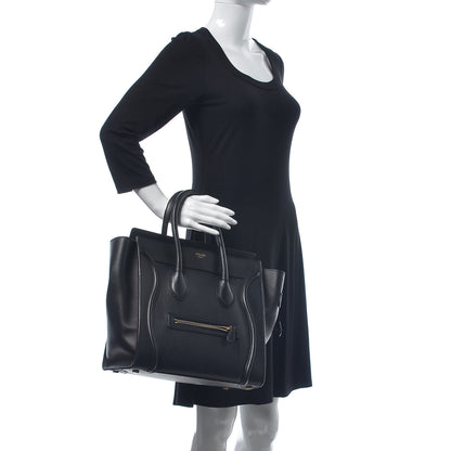 Celine Smooth Calfskin Mini Luggage Black 2 of 11