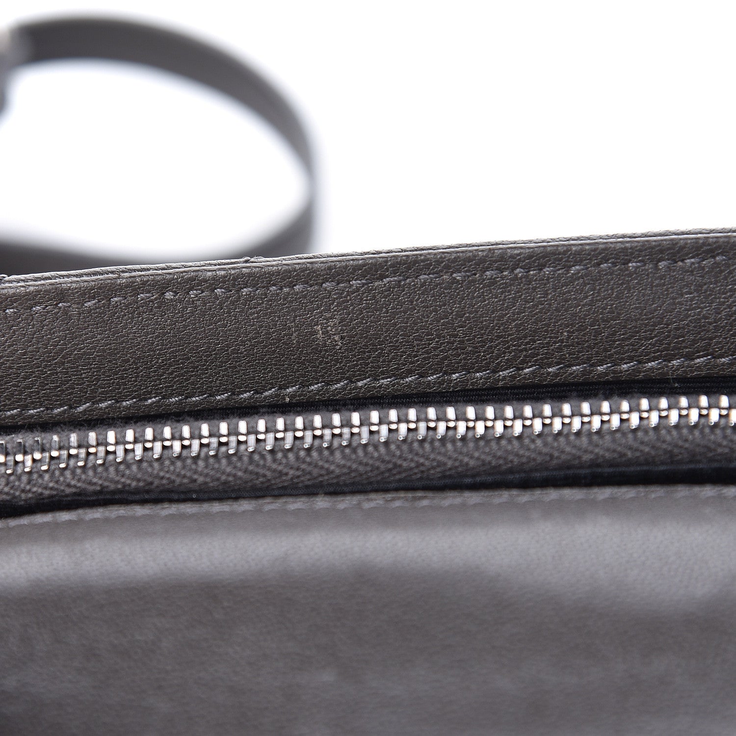 Saint Laurent Sheepskin Matelasse Chevron Monogram College Chain Wallet Coal 9 of 14