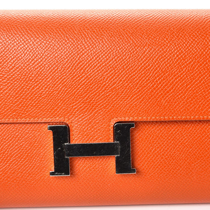 Hermes Epsom Constance Long Wallet Feu 10 of 12