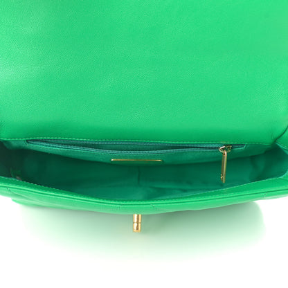 Chanel Lambskin Quilted Medium Chanel 19 Flap Green 5 of 10