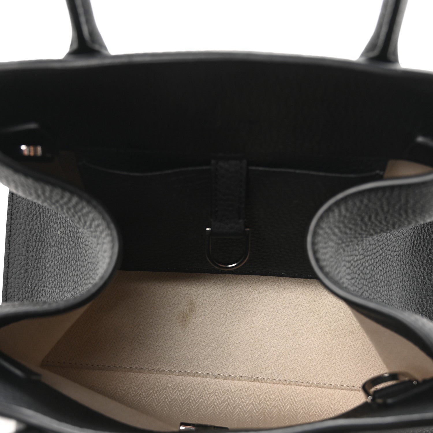 The Row Grained Calfskin Soft Margaux 10 Bag Black 5 of 9