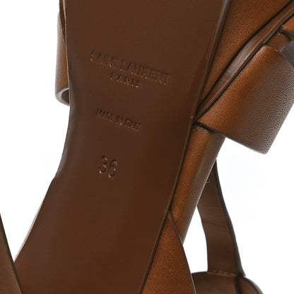 Saint Laurent Calfskin Tribute 105 Platform Sandals 36 Amber 7 of 9
