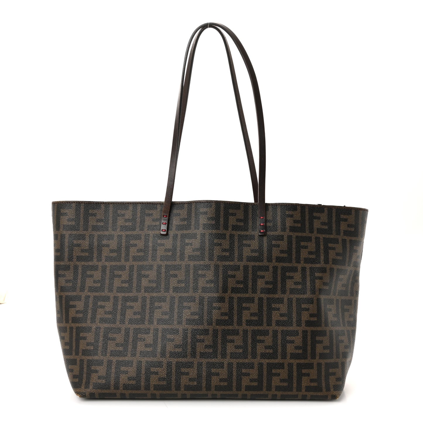 Zucca Spalmati Medium Roll Tote Tobacco Rosso