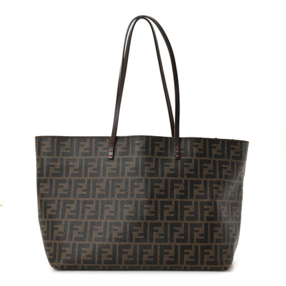 Fendi Zucca Spalmati Medium Roll Tote Tobacco Rosso 1 of 9