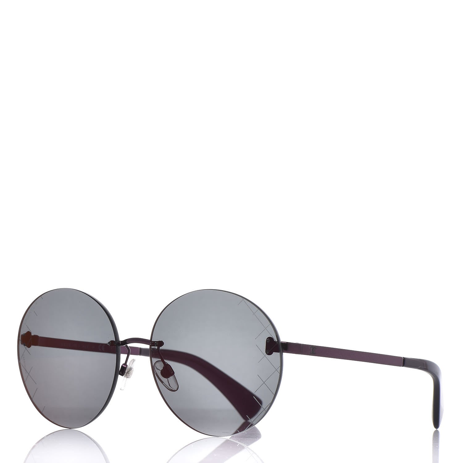 Chanel Mirrored Round Sunglasses 4216 Purple 1 of 8
