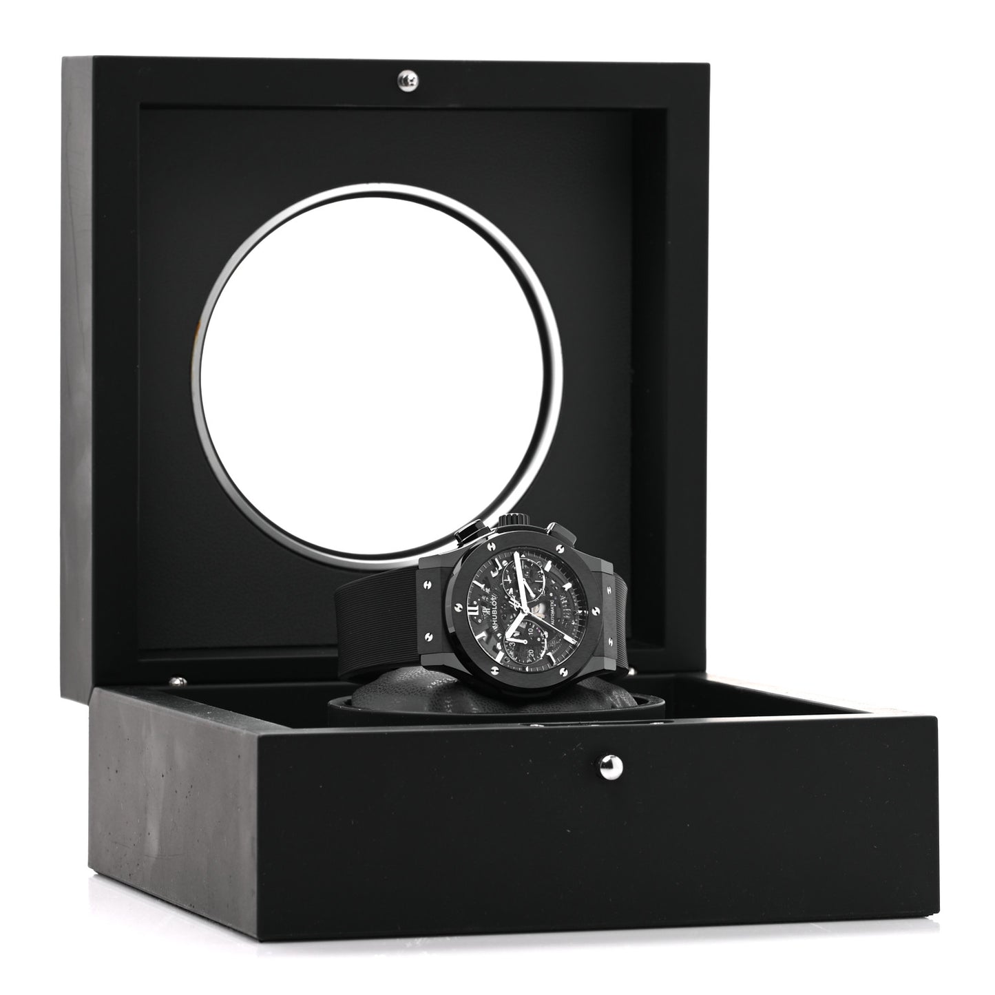 Ceramic Rubber 45mm Classic Fusion Aerofusion Chronograph Automatic Watch Black 525.CM.0170.RX