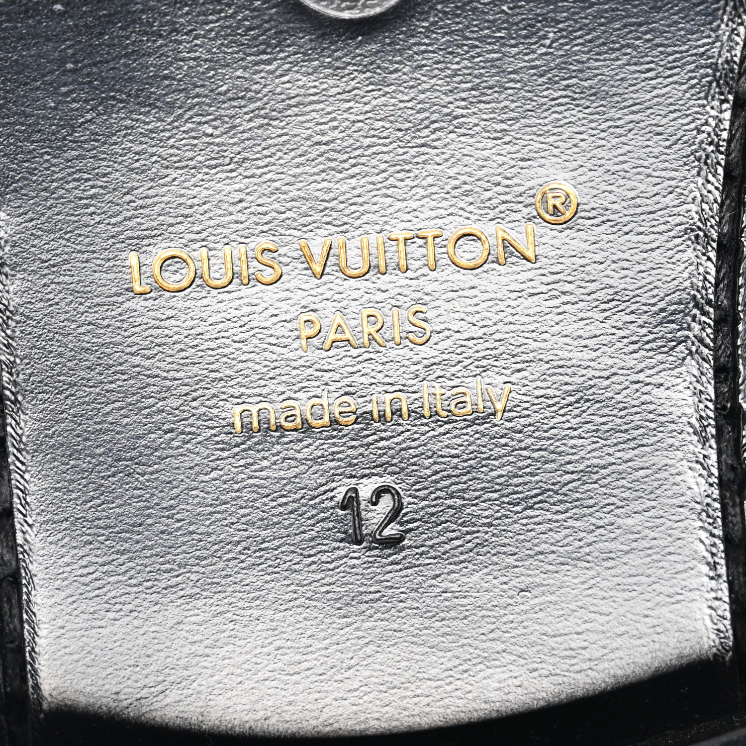 Louis Vuitton Calfskin Monogram Eclipse Mens Major Loafers 12 Black 6 of 9